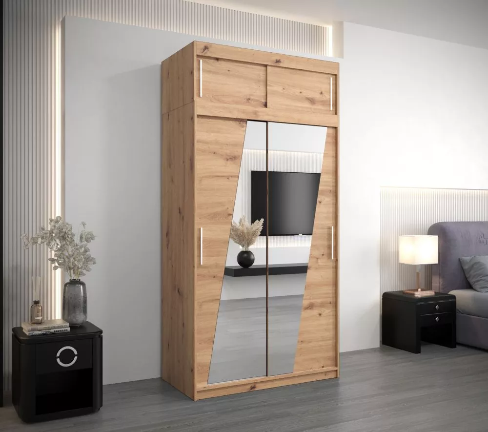 Skapis Rhomb Premium · Ozols artisan · 120 × 62 × 240 cm