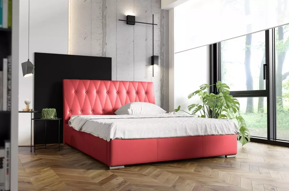 Gulta Nicea standard ar stelāžu Guļamvietas platums: 160 cm, Guļamvietas garums: 200 cm, stelāžas tips: metāla, · Sarkan