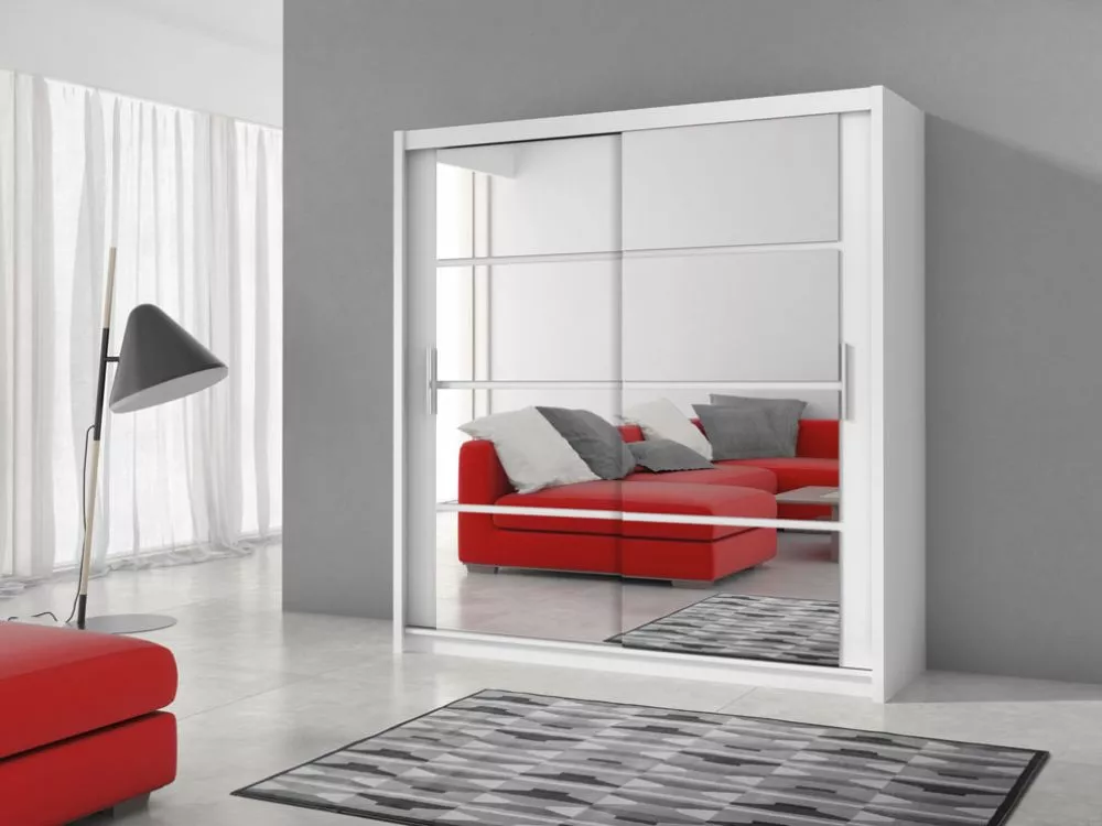Skapis Dakota Classic · Balts · 203 × 61 × 215 cm