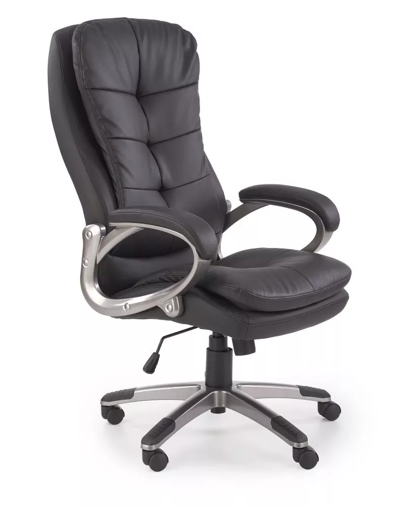Datorkrēsls Preston H · Melns · 66 × 72 × 114 cm