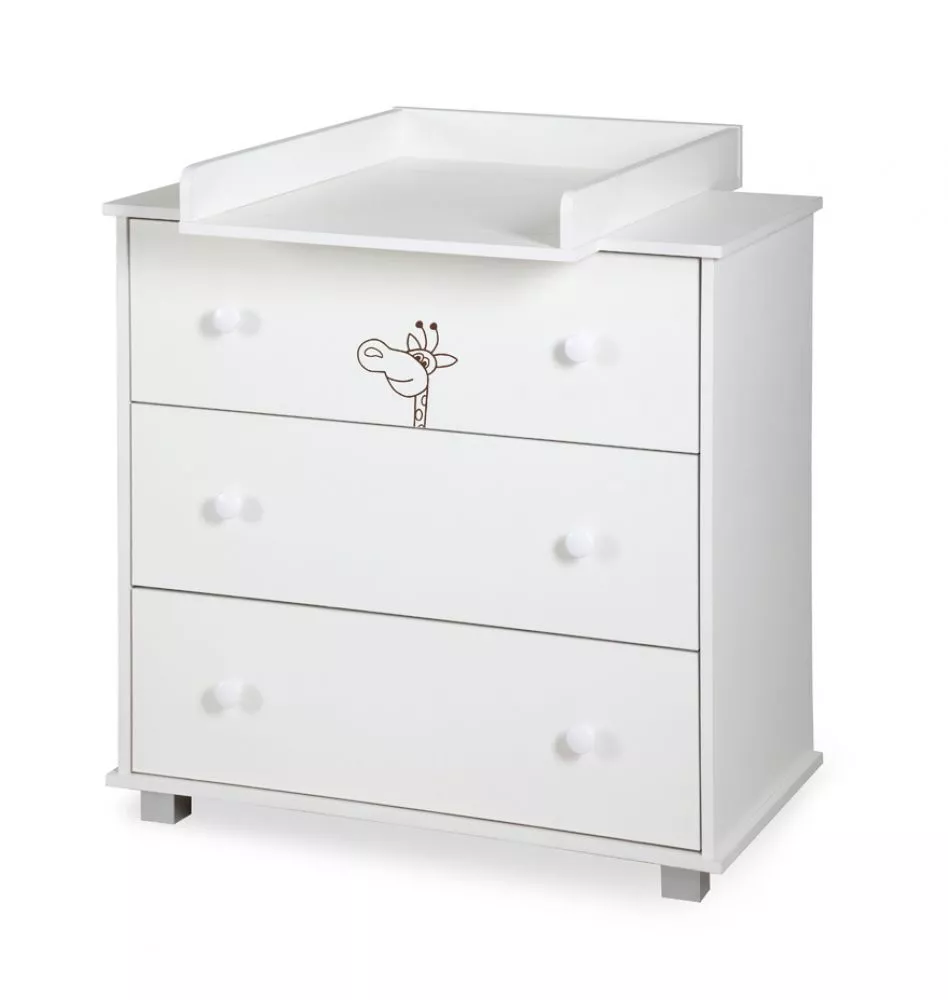 Kumode Safari 5 žirafe balts Ar pārtinamo virsmu: 1, · Balts · 86 × 73 × 93 cm