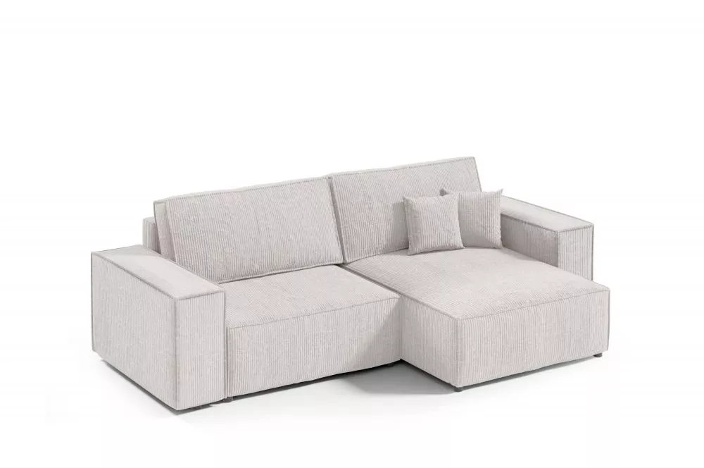 Dīvāns Poso L Mini Standard · Bēši pelēks · 148 × 257 × 70 cm