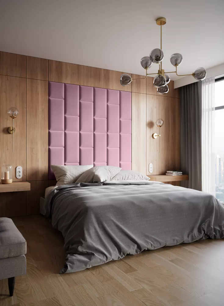 Panelis Quadratta 180x180 · Rozā · 180 × 180 cm