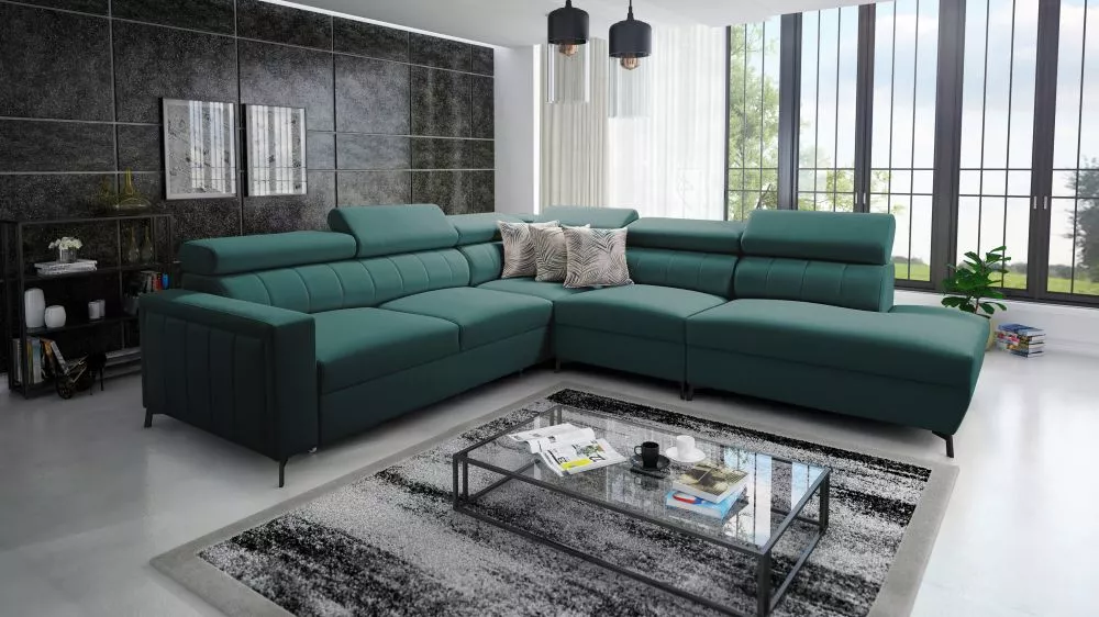 Dīvāns Baltico 8 Premium Standard · Tirkīzs · 275 × 302 × 83 cm