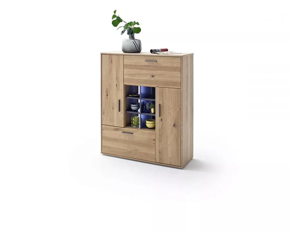 Sekcija Portland 20 ar LED · Ozols · 104 × 37 × 123 cm