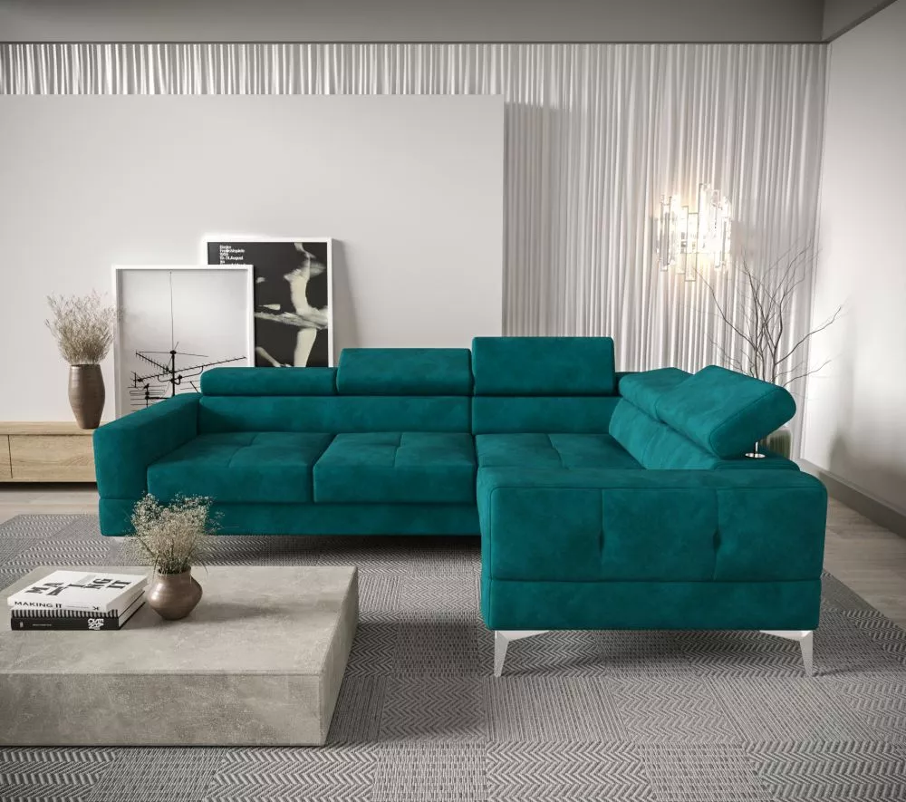 Dīvāns Toscania Premium standard · Tirkīzs · 180 × 250 × 78 cm