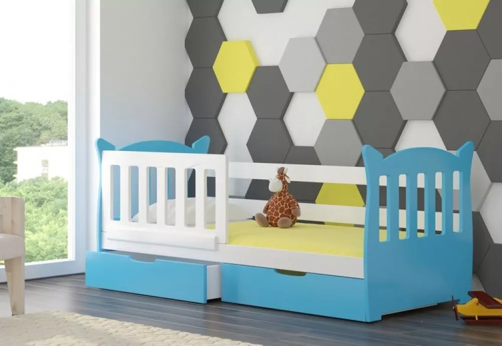 Bērnu gulta Lena Kids ar stelāžu Guļamvietas platums: 75 cm, Guļamvietas garums: 160 cm, · 91 × 165 × 75 cm