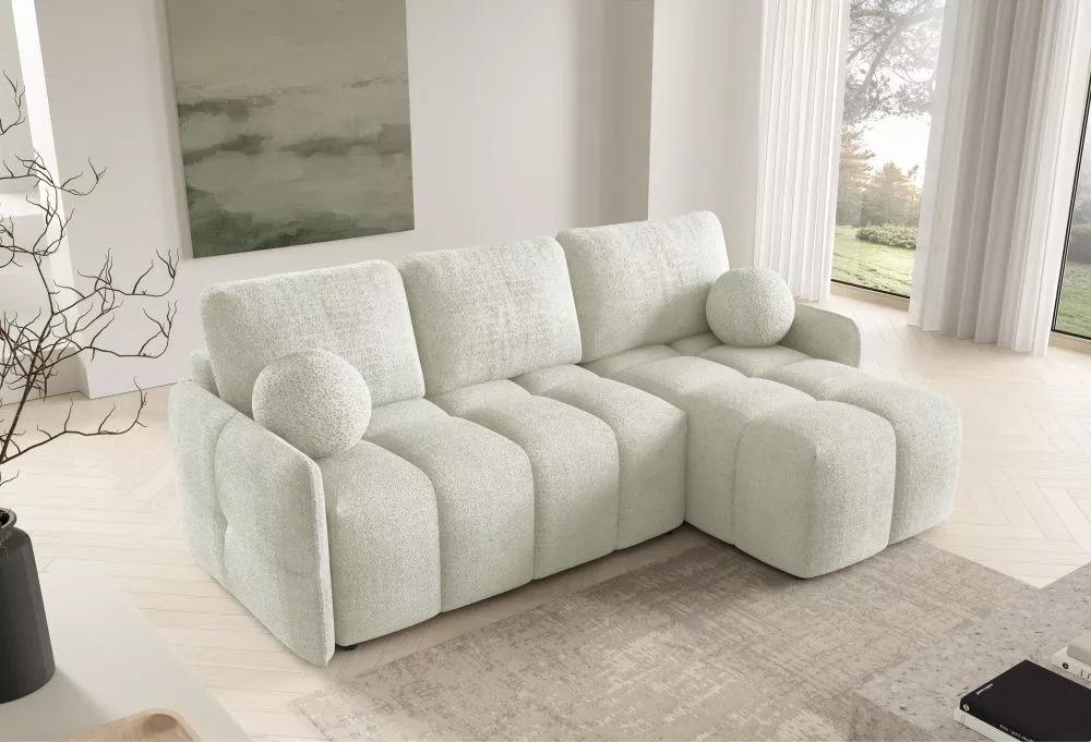 Dīvāns Moon Premium standard · Balts krēms · 145 × 220 × 95 cm