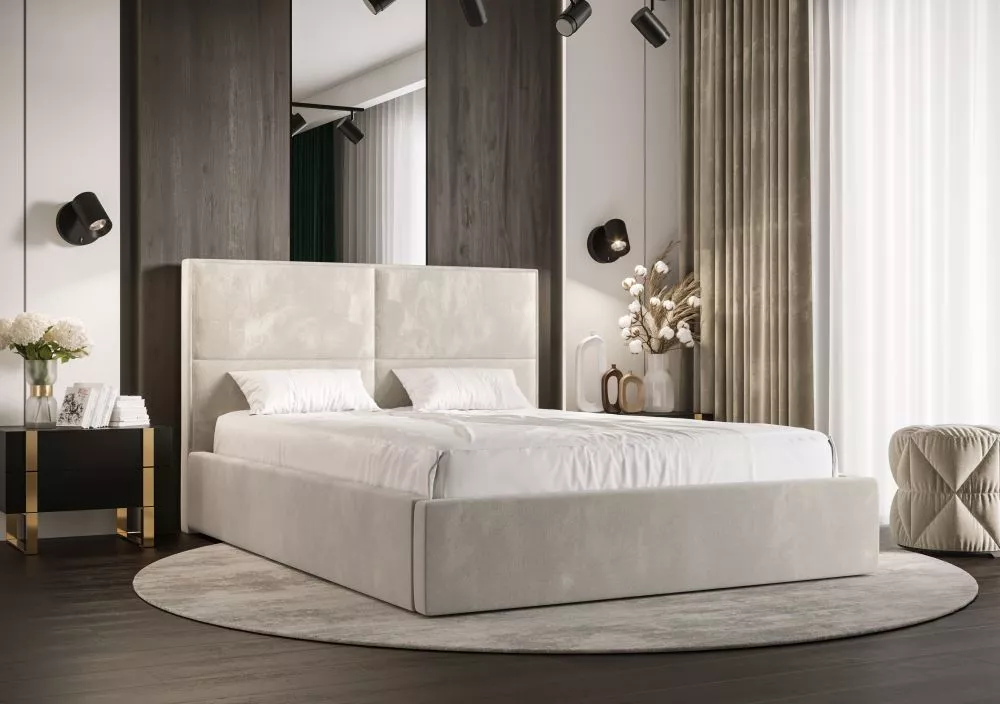 Gulta Apollo Standard ar stelāžu Guļamvietas platums: 180 cm, Guļamvietas garums: 200 cm, stelāžas tips: koka, · Gaišais