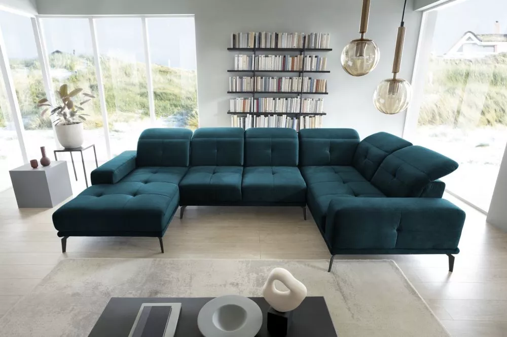 Dīvāns Neviro Premium standard · Zils · 201 × 350 × 57 cm