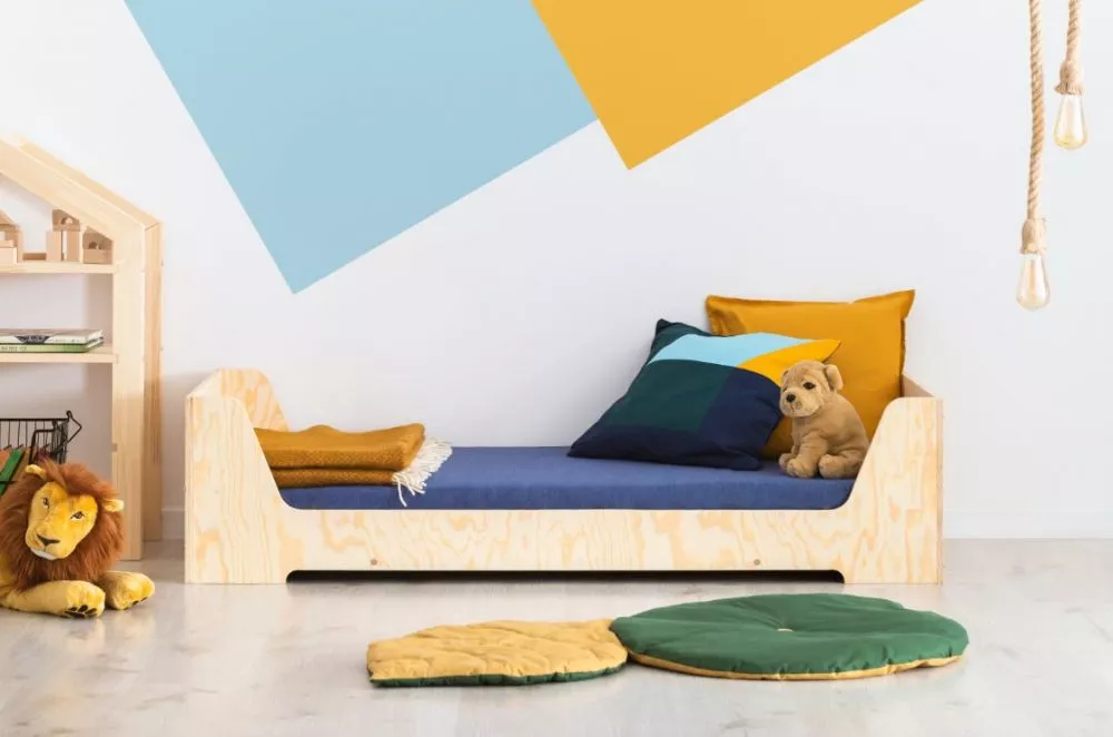 Bērnu gulta Kiki 13 ar stelāžu Guļamvietas platums: 90 cm, Guļamvietas garums: 200 cm, · Priede · 93 × 203 × 80 cm