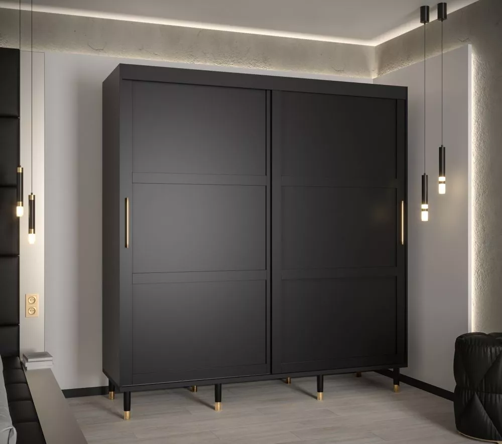 Skapis Calipso Ramiak 1 · Melns · 200 × 62 × 208 cm