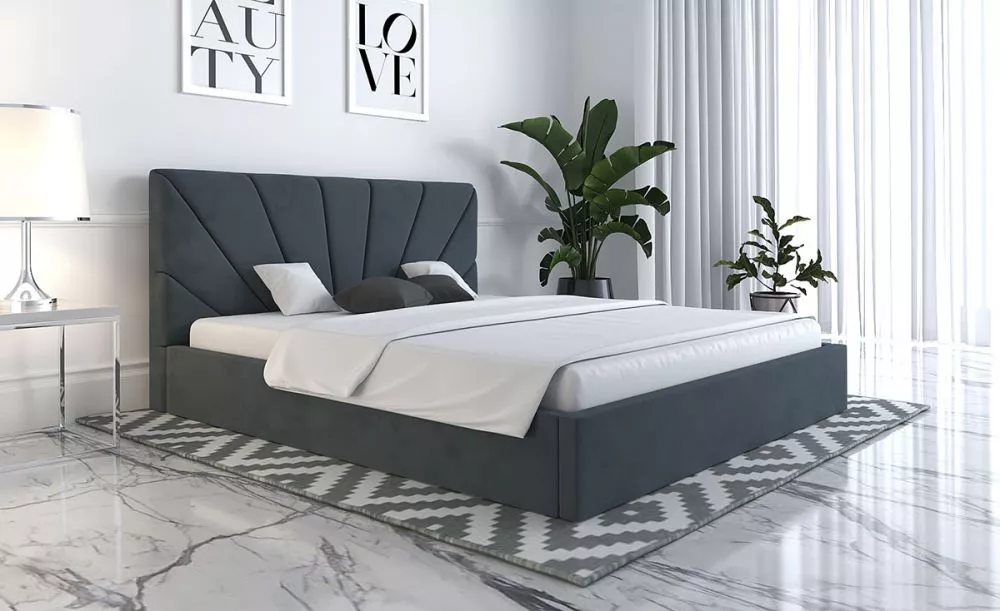 Gulta Slim 3 standard ar stelāžu Guļamvietas platums: 90 cm, Guļamvietas garums: 200 cm, stelāžas tips: koka, · Grafīts 