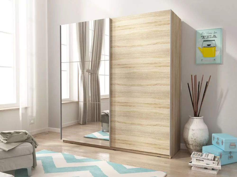 Skapis Mika 2 · Sonoma · 150 × 63 × 214 cm