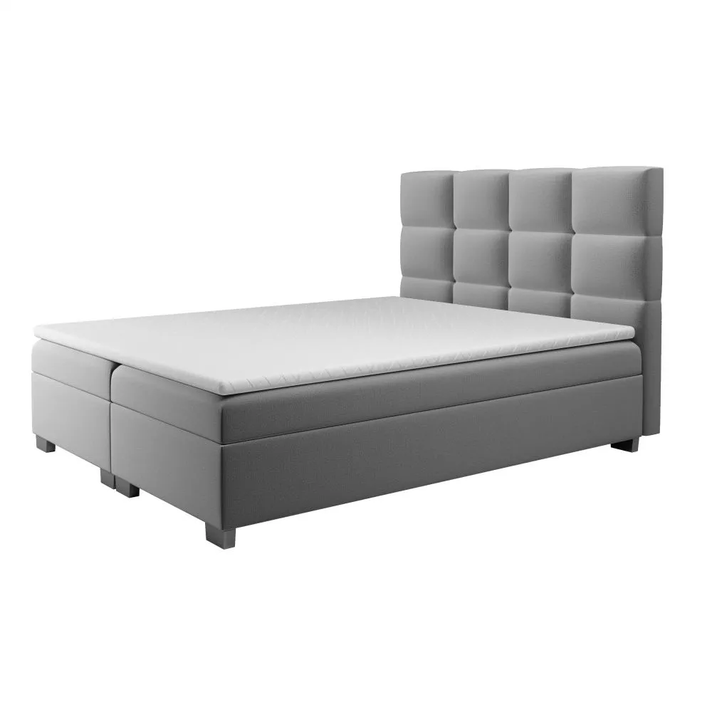 Gulta Kanada standard ar stelāžu Guļamvietas platums: 140 cm, Guļamvietas garums: 200 cm, · Pelēks · 140 × 213 × 116 cm
