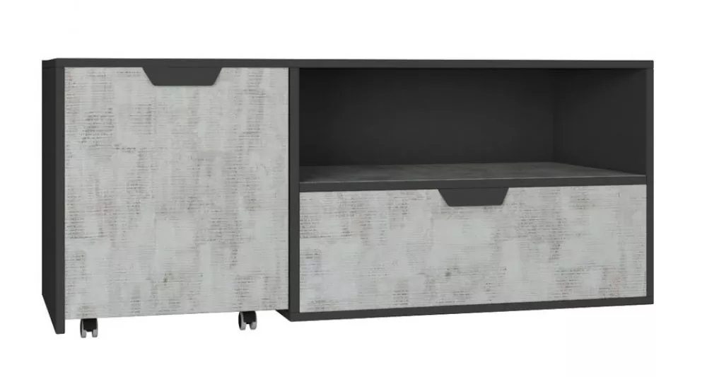 TV tumba Nano 10 · Grafīts + enigma · 120 × 50 × 45 cm