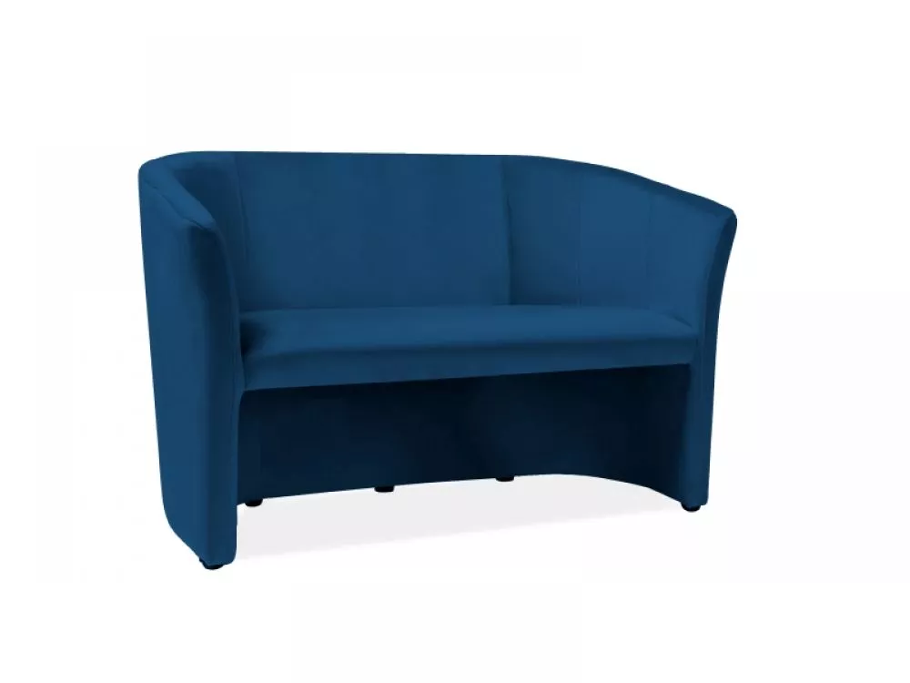 Dīvāns TM - 2 Velvet · Zils · 60 × 126 × 76 cm