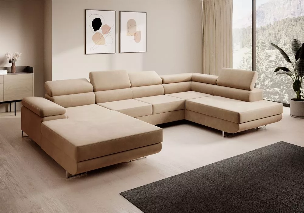 Dīvāns Corner 274 U standard · Bēšs · 203 × 347 × 90 cm