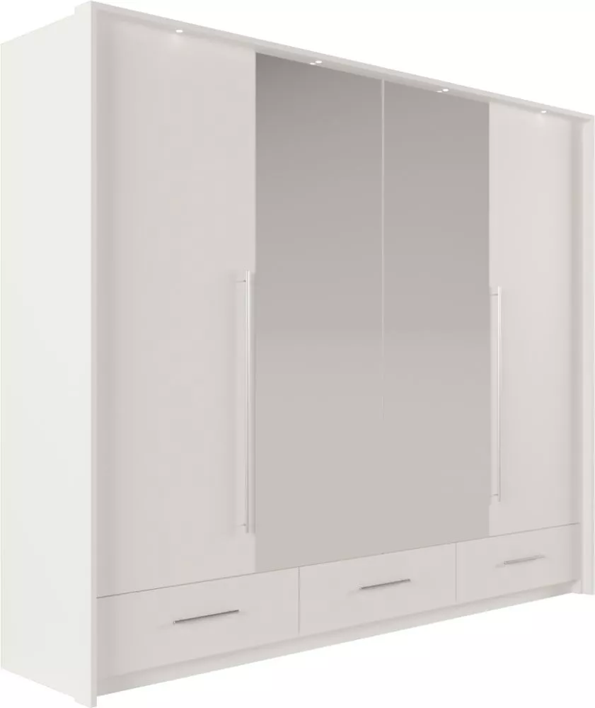 Skapis Toledo Modern ar LED · Balts · 255 × 67 × 221 cm