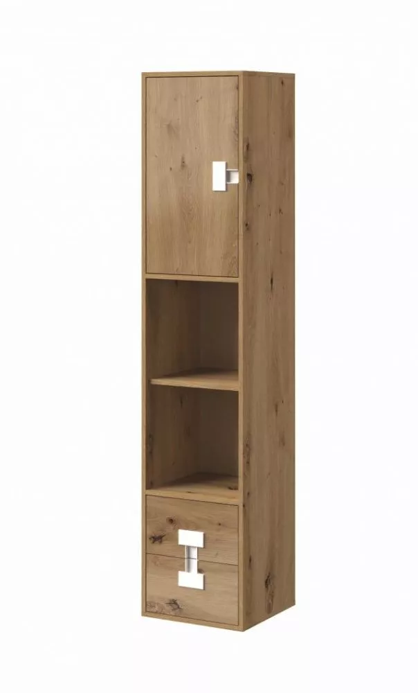 Grāmatu skapis Index 06 Korpusa krāsa: ozols, Elementu krāsa: ozols, · 40 × 40 × 191 cm