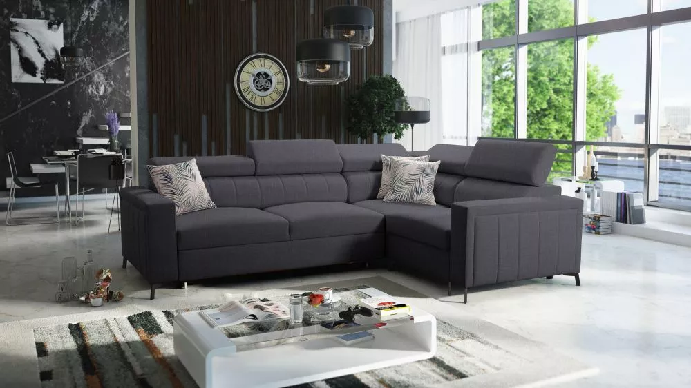Dīvāns Baltico 2 Premium Standard · Grafīts · 198 × 275 × 83 cm