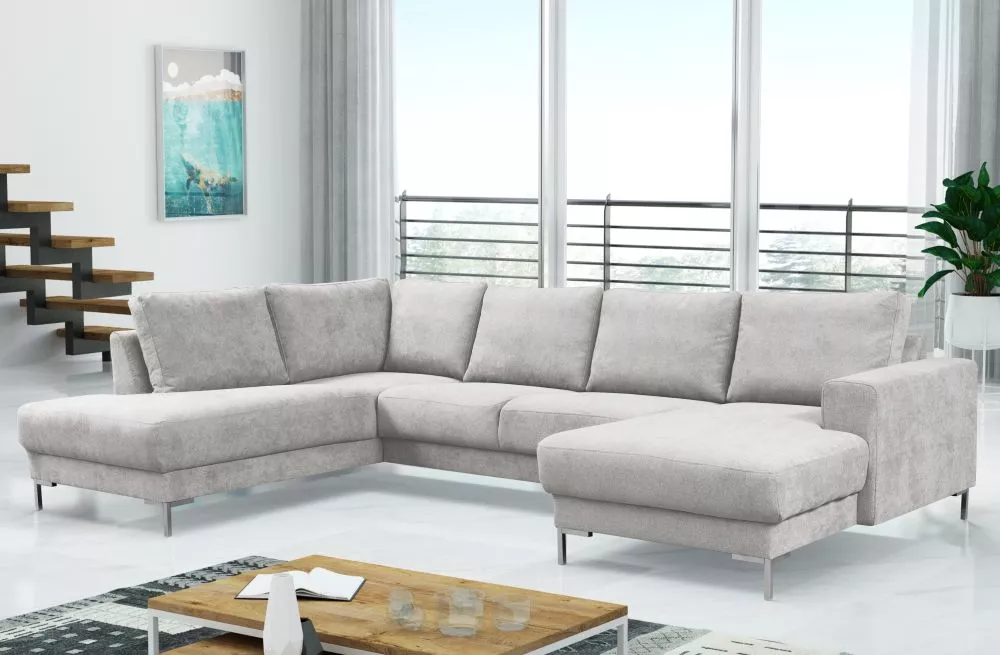 Dīvāns Silvio U Standard · Gaiši pelēks · 200 × 300 × 90 cm