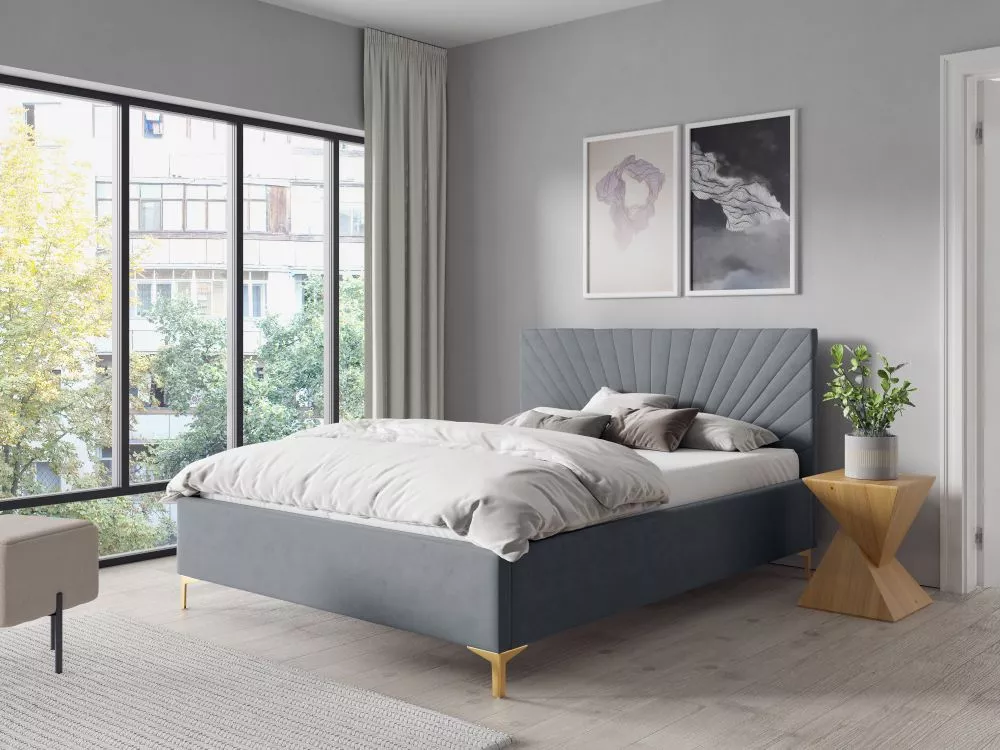 Gulta PK29 Basic ar stelāžu Guļamvietas platums: 90 cm, Guļamvietas garums: 200 cm, stelāžas tips: koka, · Pelēks · 108 