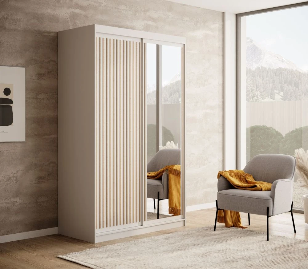 Skapis Delia · Balts · 120 × 60 × 205 cm