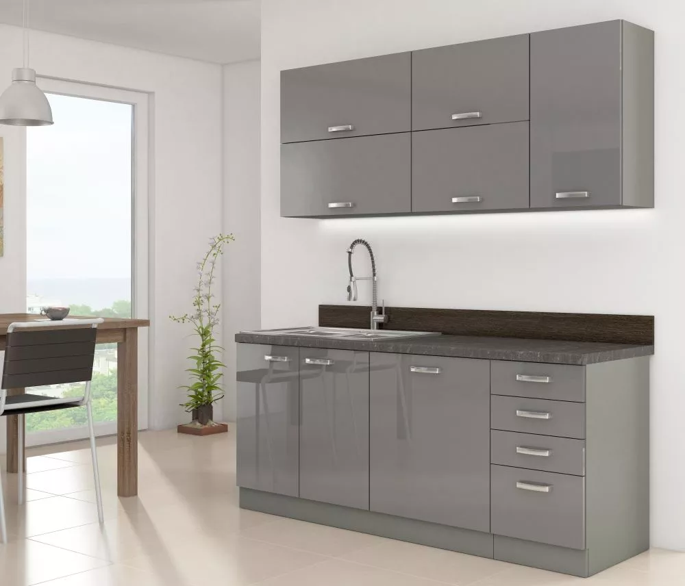 Virtuves komplekts Grey 1 Materiāls : MDF plātne, · Pelēks
