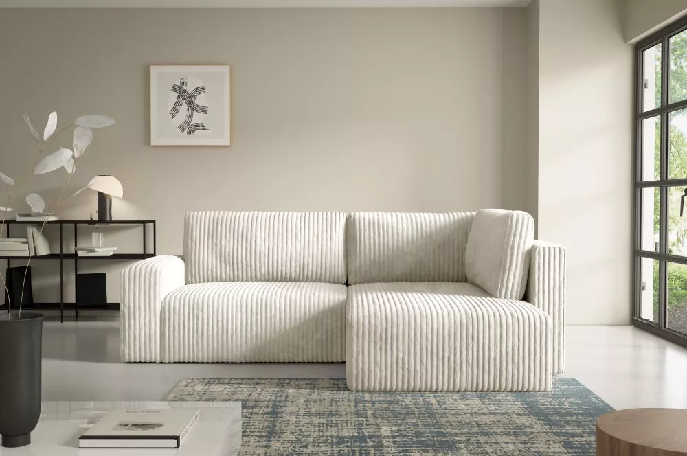 Dīvāns Bergamo L Tilia standard · Krēms · 182 × 245 × 86 cm