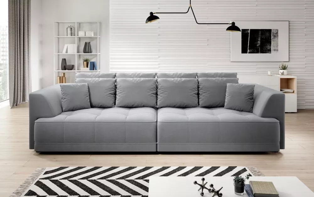 Dīvāns Tiga Bigsofa Standard · Pelēks · 136 × 302 × 88 cm
