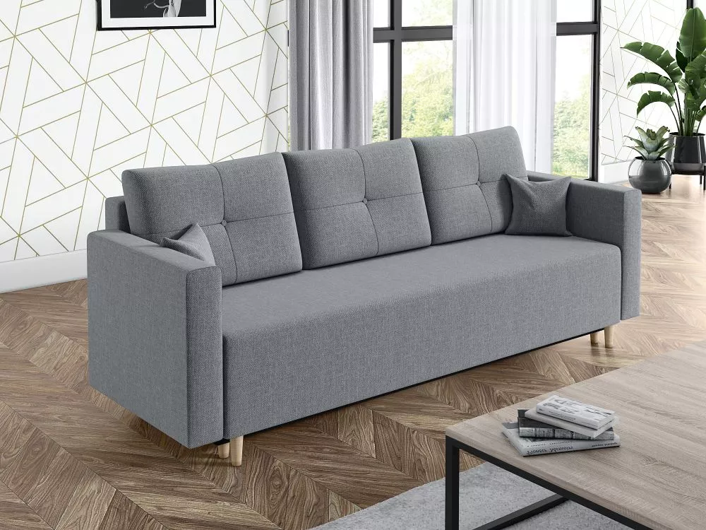 Dīvāns Luna Sofa 3 Standard · Pelēks · 92 × 217 × 95 cm