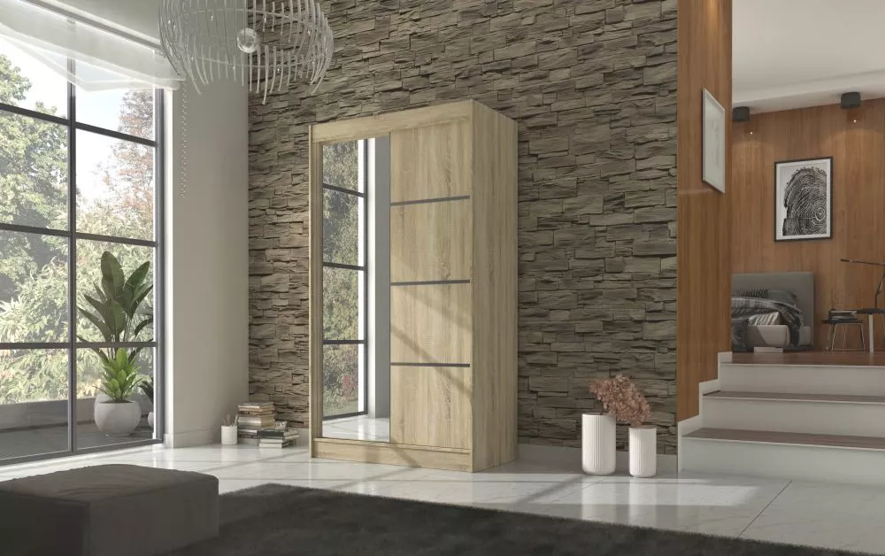 Skapis Gilton · Sonoma · 120 × 61 × 215 cm