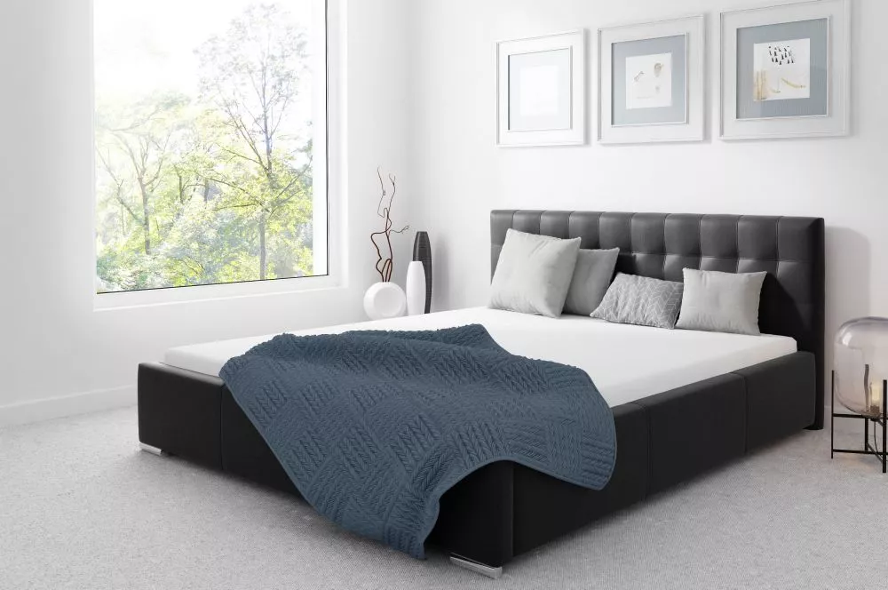 Gulta Vento ar stelāžu Guļamvietas platums: 120 cm, Guļamvietas garums: 200 cm, stelāžas tips: metāla, · Melns · 138 × 2