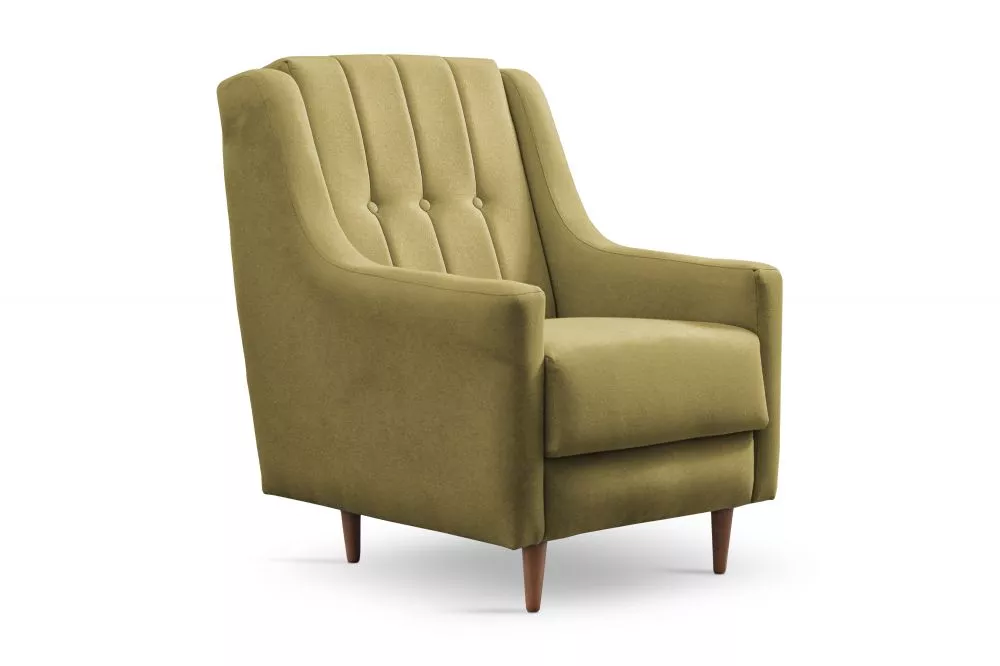 Mīksts krēsls Platon 1S Beech Standard Sēdvietas dziļums: 55 cm, · Dzeltens · 73 × 88 × 91 cm
