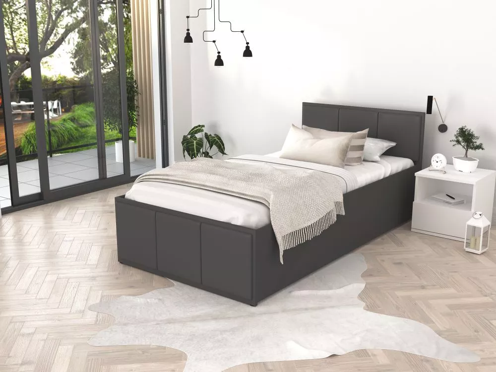 Gulta Panama T Grey Plus ar stelāžu Guļamvietas platums: 120 cm, Korpusa krāsa: pelēks, Guļamvietas garums: 200 cm, stel