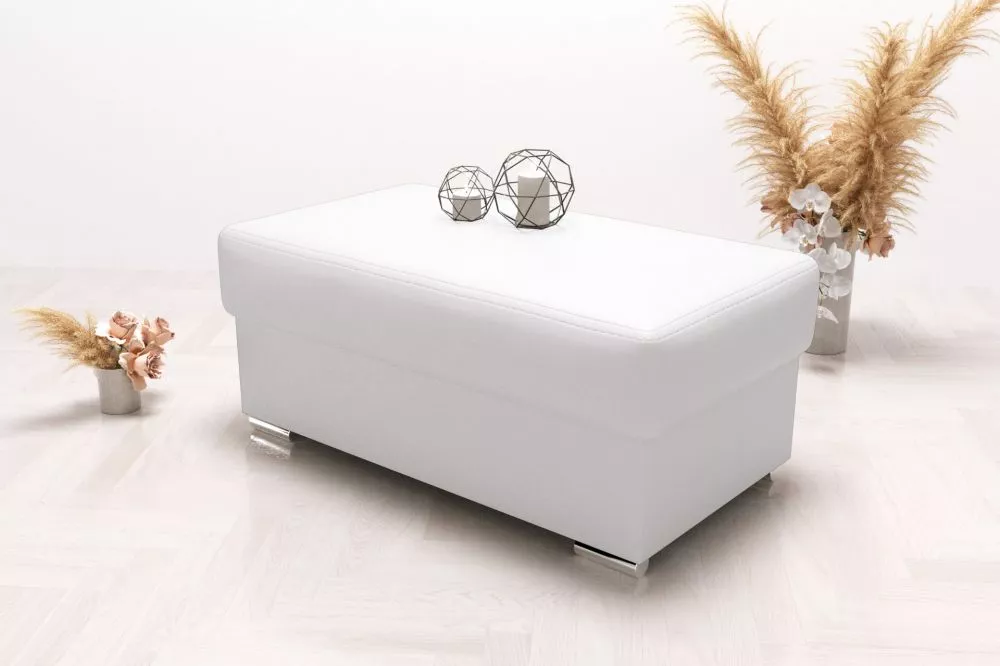 Pufs P Classic standard Auduma numurs: Madryt 920, · Balts · 100 × 42 × 55 cm