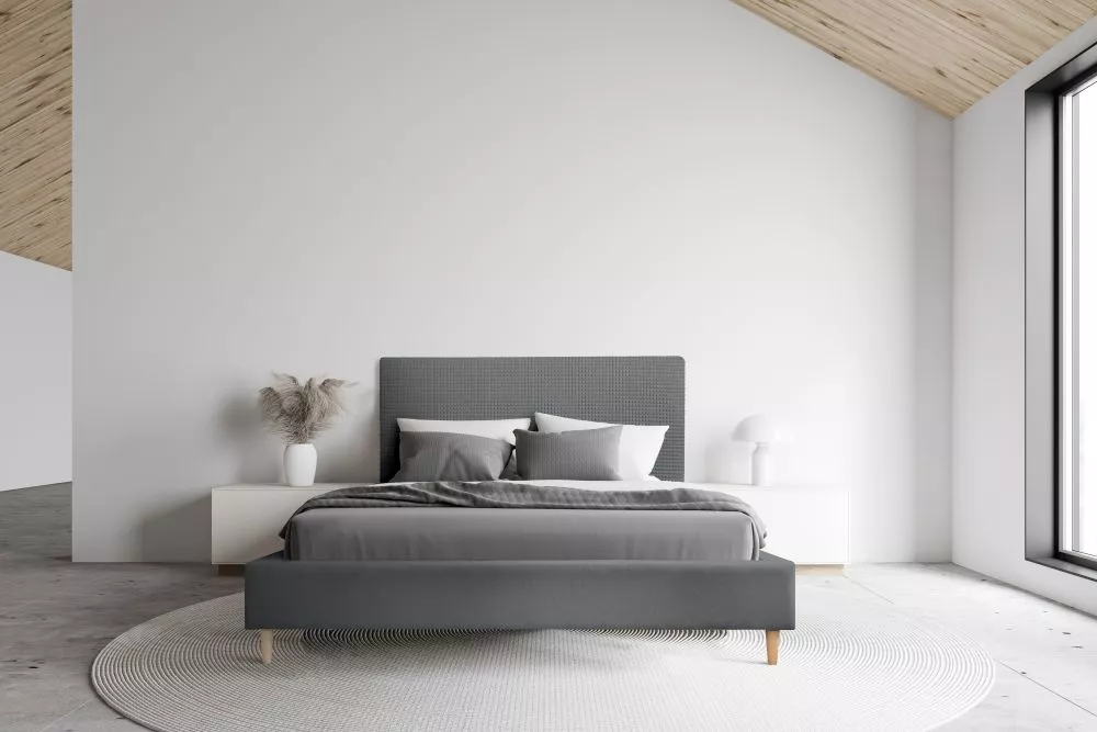 Gulta Paris Standard ar stelāžu Guļamvietas platums: 180 cm, Guļamvietas garums: 200 cm, stelāžas tips: koka, · Tumši pe