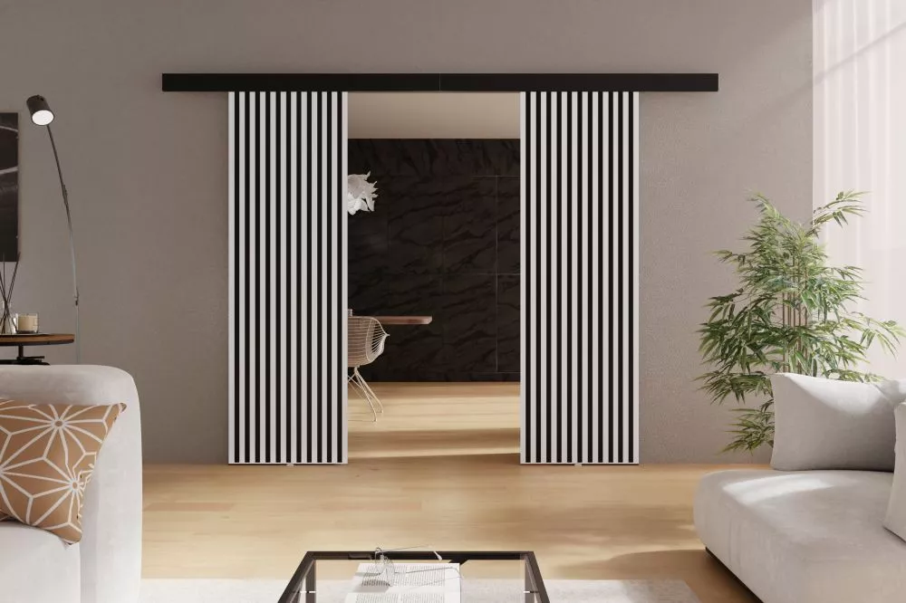 Bīdāmās durvis Belmo Duo · Balts · 132 × 205 cm