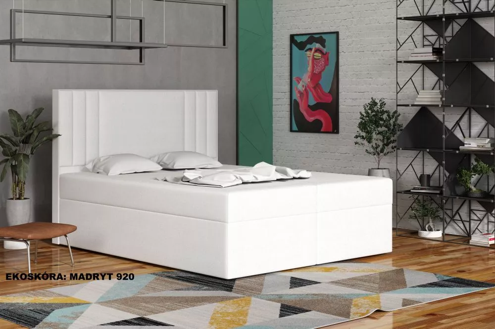 Gulta Cosmo 1 Eco Standard Guļamvietas platums: 160 cm, Guļamvietas garums: 200 cm, · Balts · 162 × 210 × 120 cm