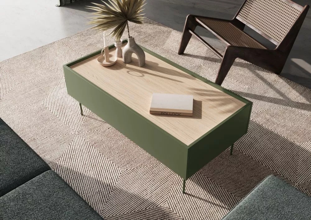 Žurnālgalds Desin L120 1SZ Korpusa krāsa: olīvu, · 120 × 60 × 45 cm