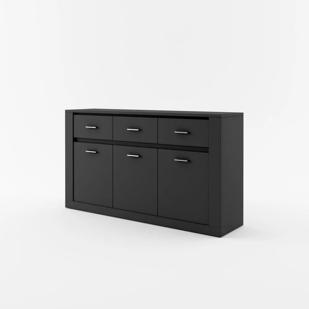 Kumode Idea ID-09 · Melna · 160 × 42 × 91 cm