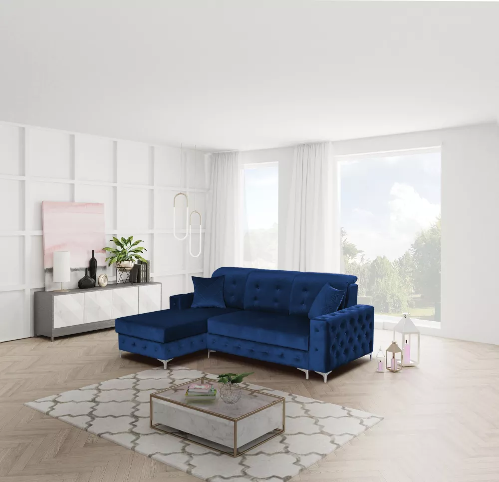 Dīvāns Verso Mini standard · Zils · 175 × 236 × 96 cm