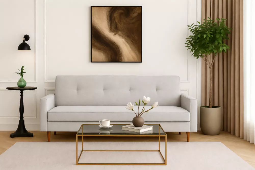 Dīvāns Santos Standard Guļamvietas platums: 120 cm, · Krēms · 90 cm