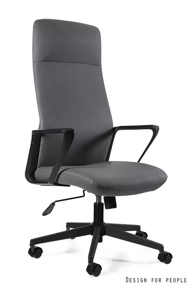 Datorkrēsls Mark Leather · Pelēks · 70 × 70 × 116 cm