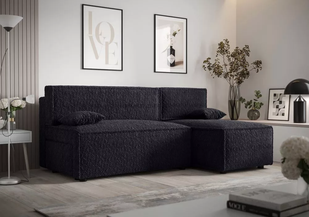 Dīvāns Mira L Anthology Standard · Melns · 140 × 200 × 90 cm