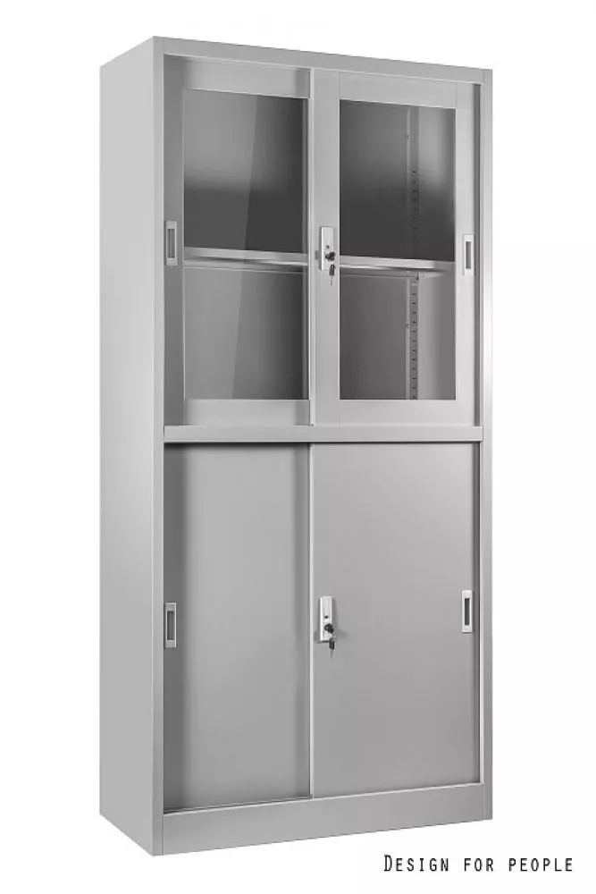 Grāmatu skapis XD-015 · Pelēks · 85 × 39 × 180 cm