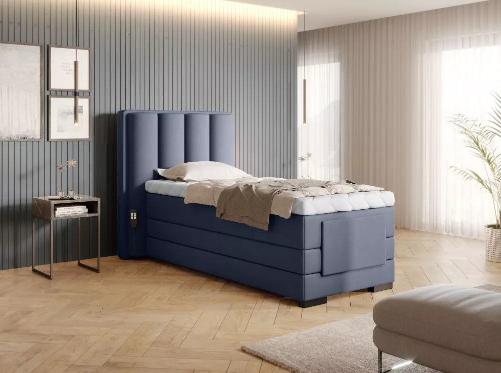 Gulta Veros 90x200 Electric Boxspring Standard Guļamvietas platums: 90 cm, Guļamvietas garums: 200 cm, · Zils · 108 × 21