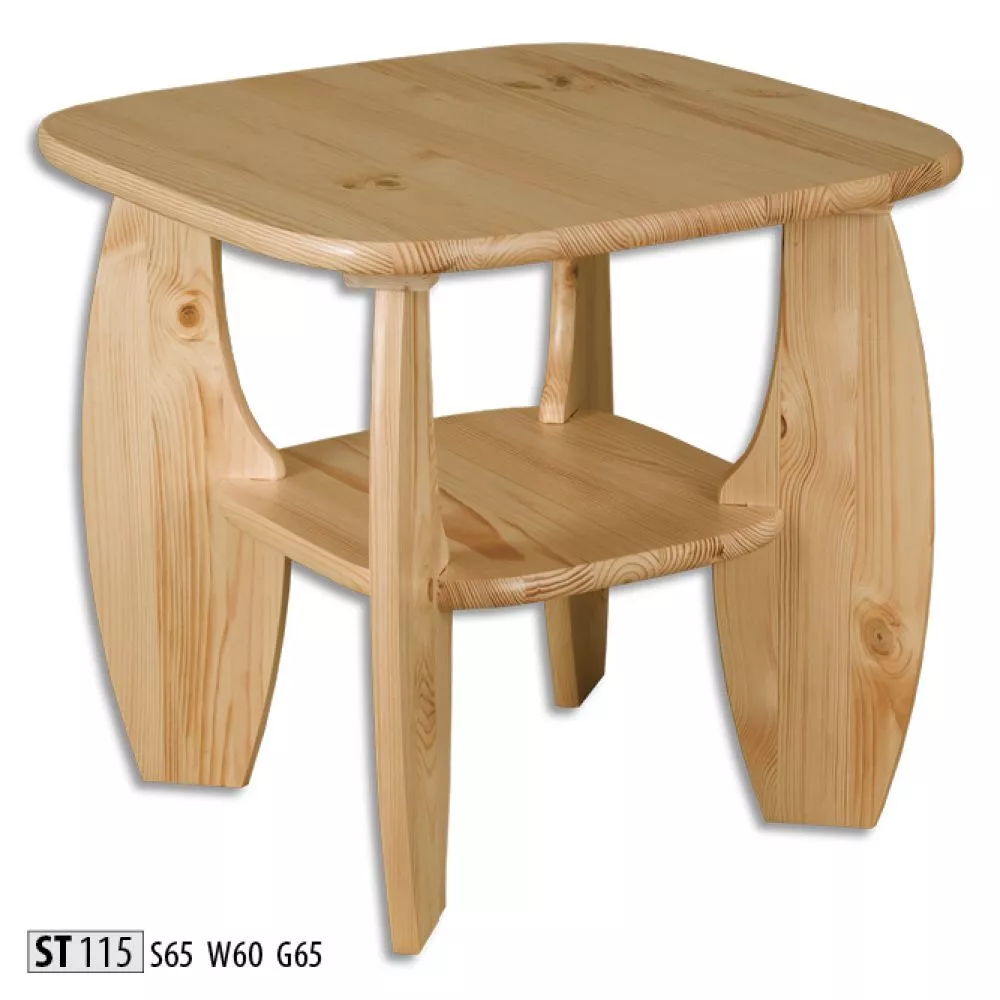 Žurnālgalds ST 115 · Priede · 65 × 65 × 60 cm
