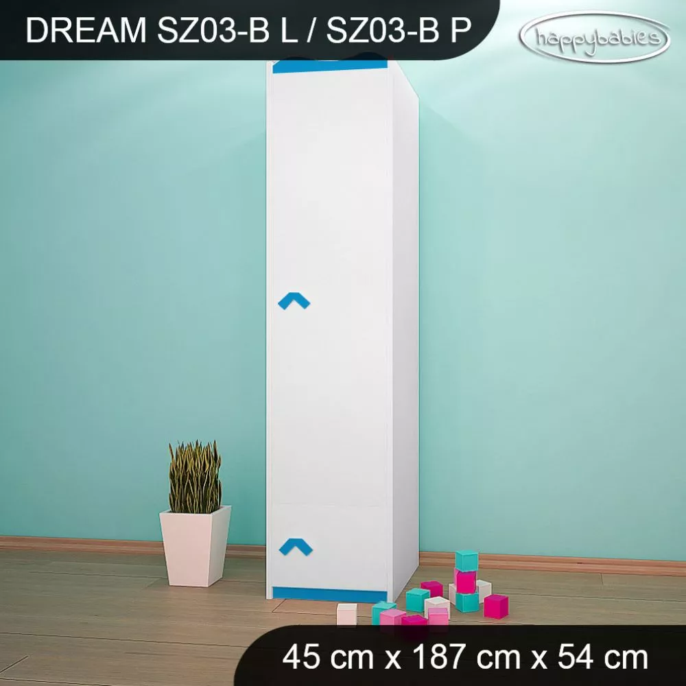 Bērnu skapis Dream SZ03-B · 45 × 54 × 187 cm